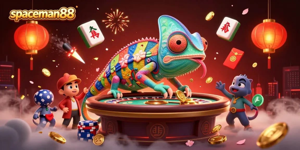 Experience thrilling wins at spaceman88 with vibrant casino illustrations showcasing gamified elements.