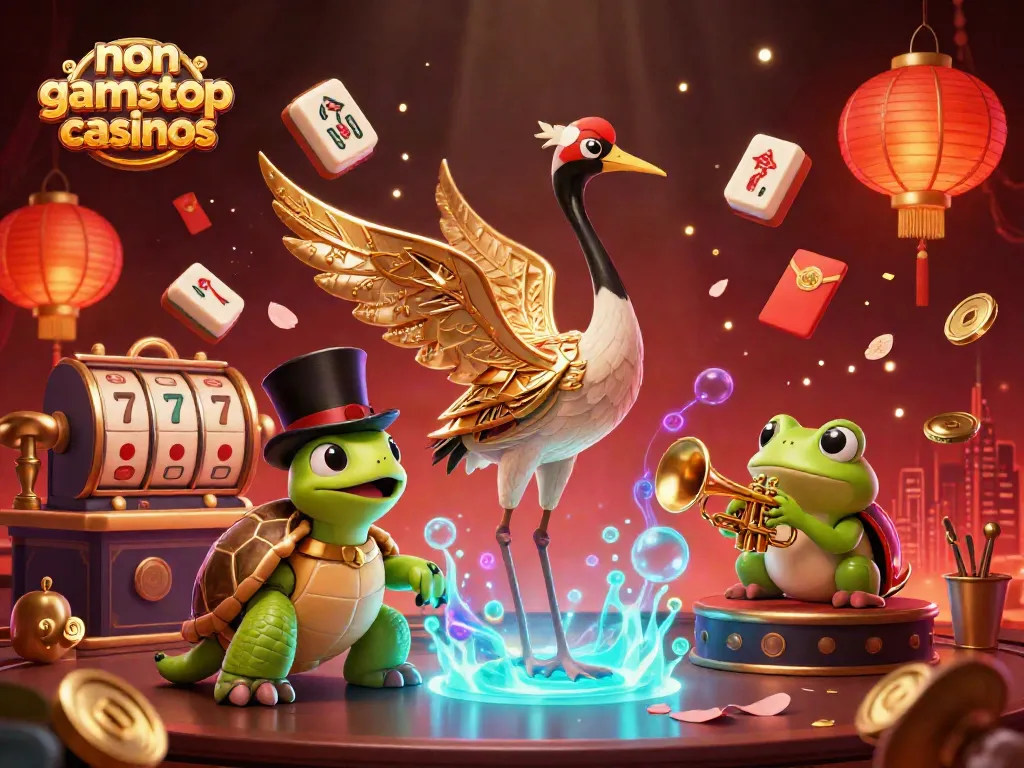 Experience the excitement of non gamstop casinos with vibrant characters and dynamic casino elements.