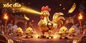 Experience the thrill of xóc đĩa with dynamic betting scenes and colorful characters in a vibrant casino atmosphere.
