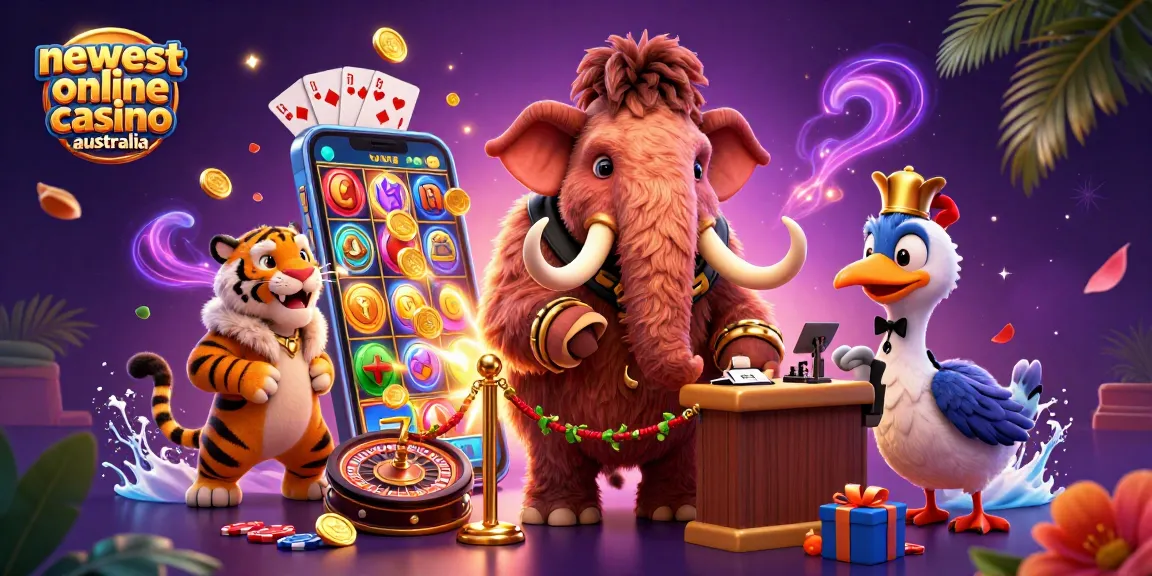 Engage with the newest online casino Australia featuring vibrant casino characters and dynamic gaming visuals.