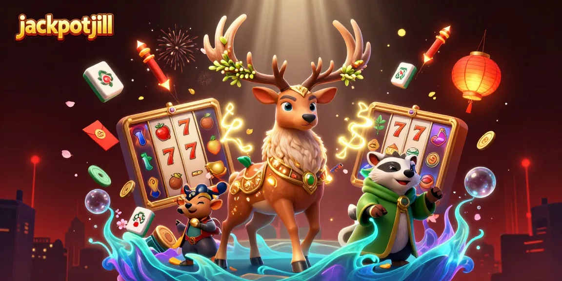 Explore winning strategies at jackpotjill with vibrant slot reels and enchanting characters in a magical casino world.